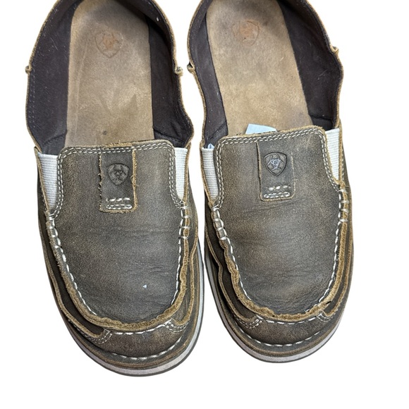 Ariat Women's Cruiser Vintage Bomber Brown Leather Slip On Size 8.5 - Picture 2 of 8